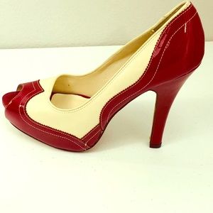 STEVEN By Steve Madden Red Patent Leather Heels